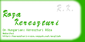 roza kereszturi business card